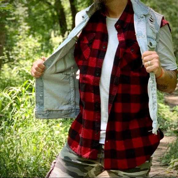 Fear Of God cut off flannel